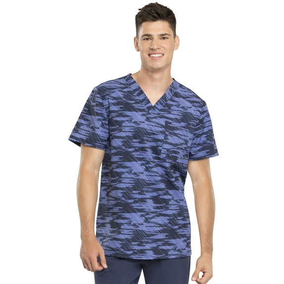 Cherokee Infinity Men Medical Scrubs Top V-Neck CK902, XL, Down The Line