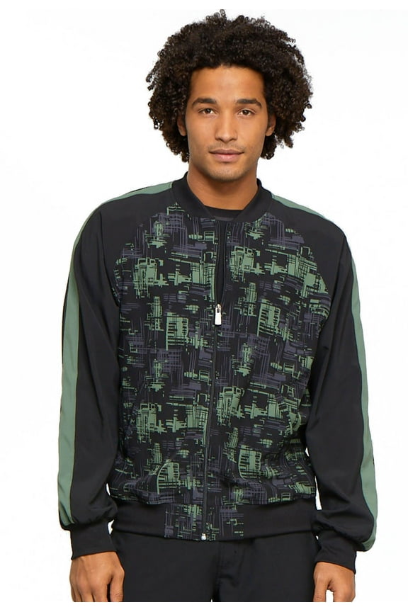 Infinity Men Warm Up Scrubs Jacket Zip Front Bomber CK311