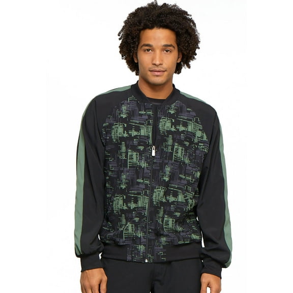 Cherokee Infinity Men Warm Up Scrubs Jacket Zip Front Bomber CK311