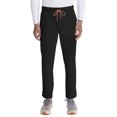 thumbnail image 1 of Cherokee Infinity Mens Drawstring Straight Leg Scrub Pants Mid Rise Zip Fly, 6 Pockets, Rib-Knit Waistband - IN200A, XL, Black, 1 of 7