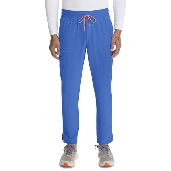 Cherokee Infinity Scrub Cargo Pants for Men Drawstring Straight Leg Pant Plus Size IN200A, 3XL, Royal