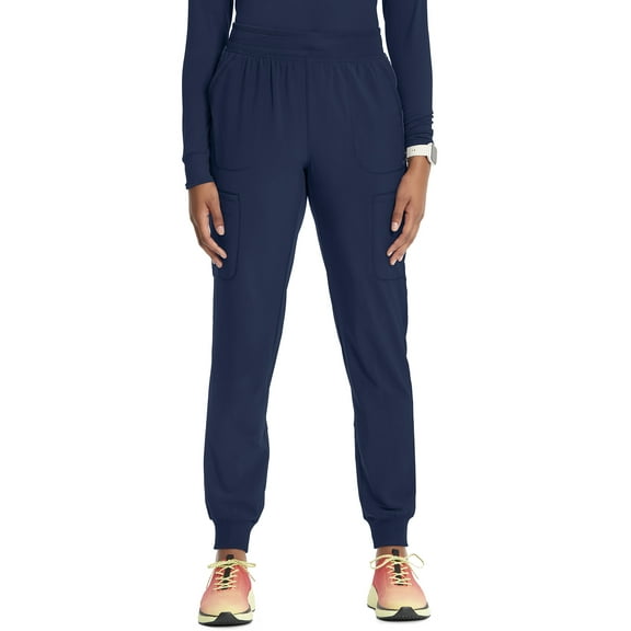 Cherokee Infinity Scrubs Pant For Women Mid Rise Jogger CK080AP, M Petite, Navy