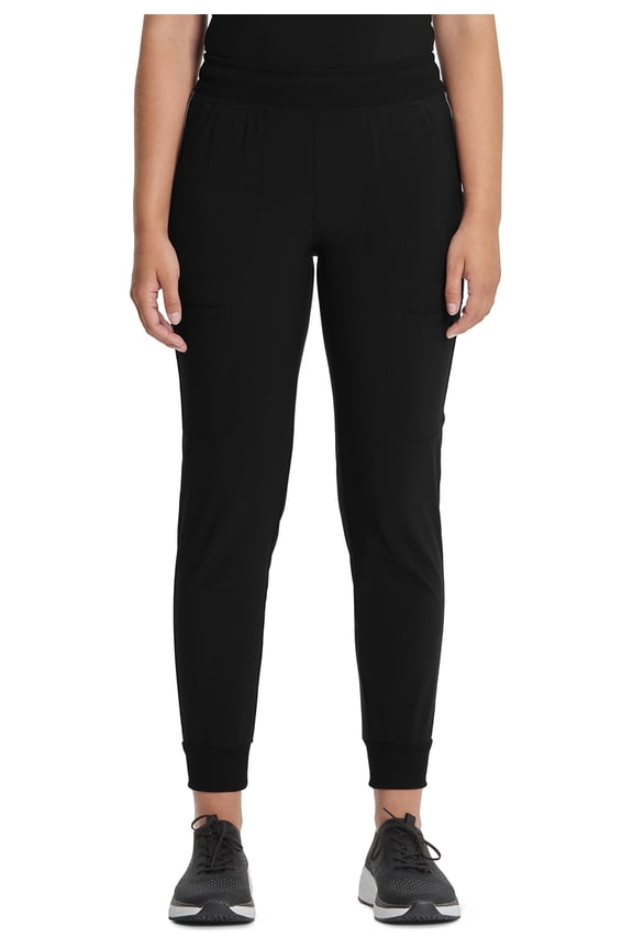 Infinity Scrubs Pant For Women Mid Rise Jogger CK080AP, XS Petite, Black