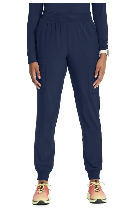 Infinity Scrubs Pant For Women Mid Rise Jogger CK080AP, XXS Petite, Navy