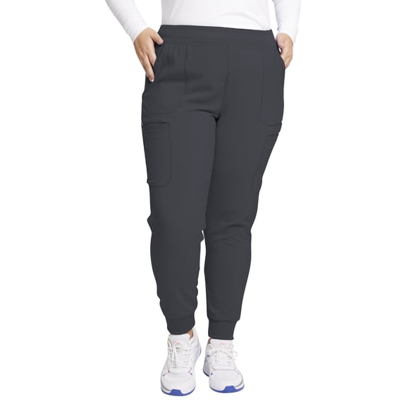 Cherokee Infinity Scrubs Pant For Women Mid Rise Jogger CK080AP, XXS Petite, Pewter