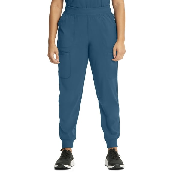 Cherokee Infinity Scrubs Pant For Women Mid Rise Jogger CK080AT, M Tall, Caribbean Blue