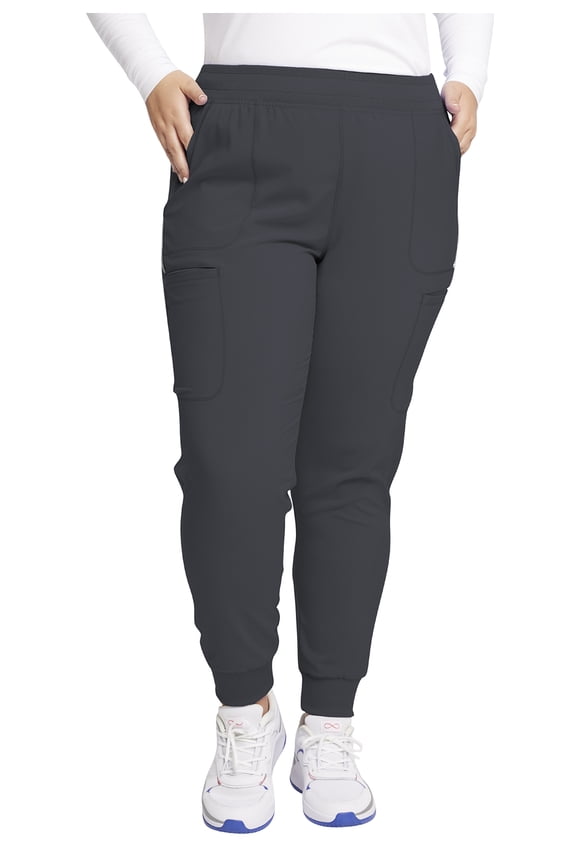 Infinity Scrubs Pant For Women Mid Rise Jogger CK080AT, M Tall, Pewter