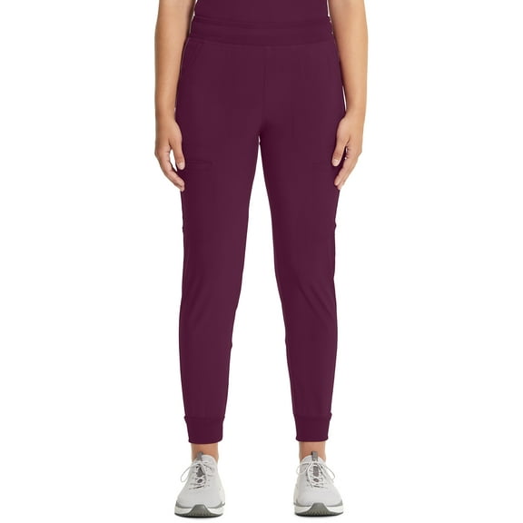 Cherokee Infinity Scrubs Pant For Women Mid Rise Jogger CK080AT, XL Tall, Wine