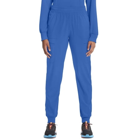 Cherokee Infinity Scrubs Pant For Women Mid Rise Jogger Plus Size CK080A, 4XL, Royal