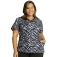 thumbnail image 1 of Cherokee Infinity Scrubs Top For Women Mock Wrap Plus Size CK608, 3XL, Wild For Tie Dye, 1 of 5