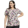 thumbnail image 1 of Cherokee Infinity Scrubs Top For Women V-Neck Print CK634, XS, Floral Camo-tion, 1 of 5