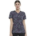 thumbnail image 1 of Cherokee Infinity Women Medical Scrubs Top V-Neck CK634, XS, Marbled Hearts, 1 of 5