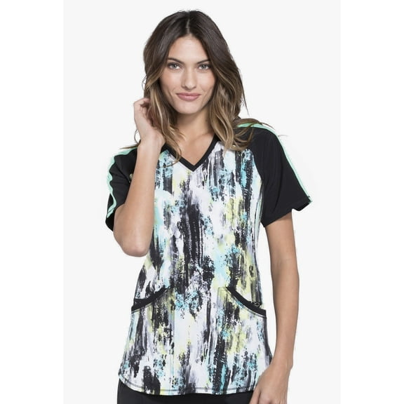 Cherokee Infinity Women Medical Scrubs Top V-Neck CK645, XXS, Shades Of Grey