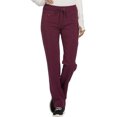 thumbnail image 1 of Cherokee Infinity Women Scrubs Pant, Mid Rise Tapered Leg Drawstring, CK100A, XS, Wine, 1 of 7