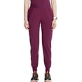 thumbnail image 1 of Cherokee Infinity Women's Scrub Pull-on Scrub Jogger Pants, Mid Rise Bottoms with 4 Pocket with Interior Drawstring Plus Size IN122A, 3XL, Wine, 1 of 5