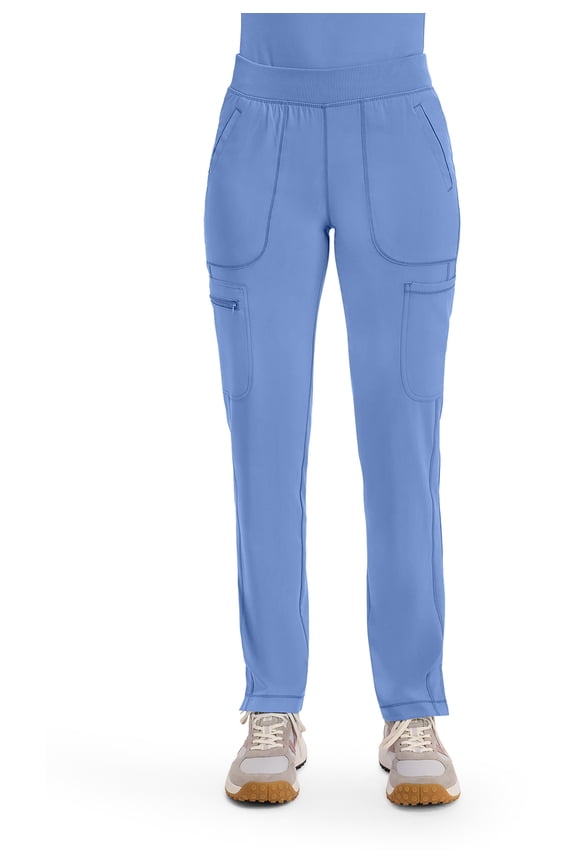 Infinity Women's Scrubs Pant Mid Rise Tapered Leg Pull-On CK065A