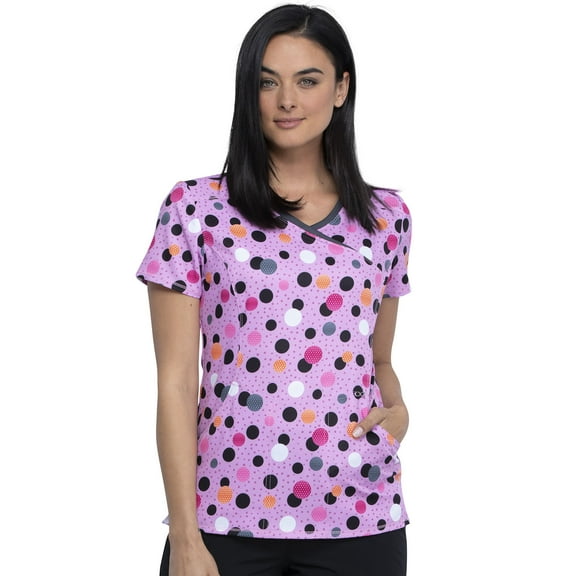 Cherokee Infinity Women's Scrubs Top Mock Wrap CK608