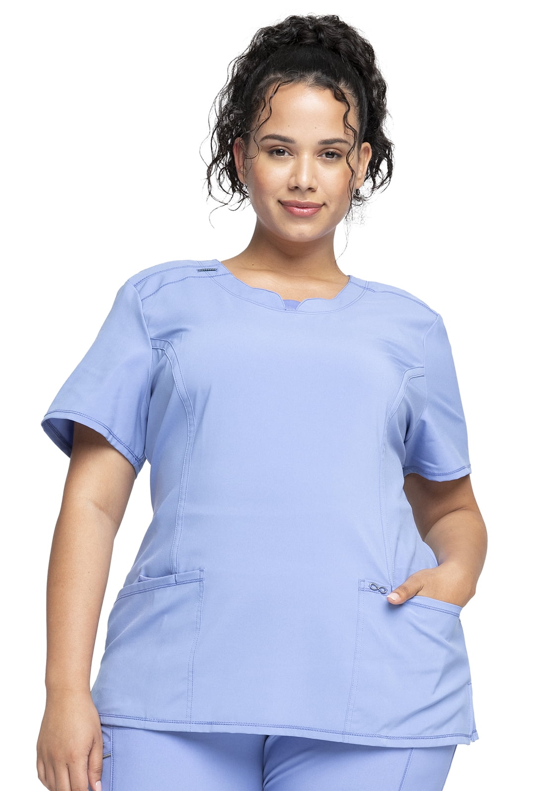 Cherokee Infinity Women's Scrubs Top Round Neck 2624A 