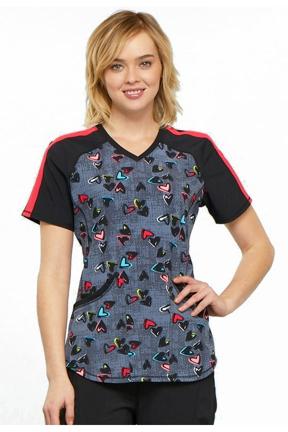 Infinity Women's Scrubs Top V-Neck CK645