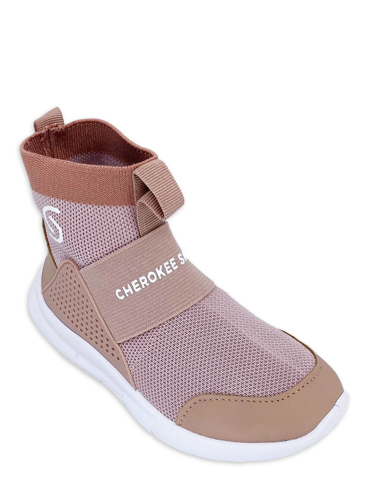 Cherokee Little & Big Girls’ High Top Fashion Slip-on Sock Sneakers, Sizes 11-3