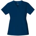 thumbnail image 1 of Cherokee Luxe Women Medical Scrubs Top Mock Wrap Plus Size 1841, 3XL, Navy, 1 of 4