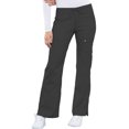 thumbnail image 1 of Cherokee Luxe Women's Scrubs Pant Low Rise Flare Leg Drawstring Cargo 21100, 1 of 5