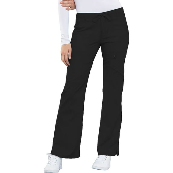 Cherokee Luxe Women's Scrubs Pant Low Rise Flare Leg Drawstring Cargo 21100