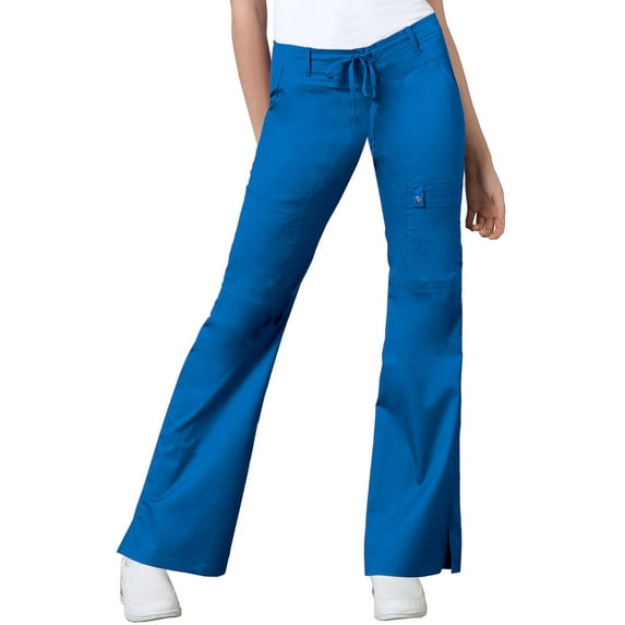 Cherokee Luxe Women's Scrubs Pant Low Rise Flare Leg Drawstring Cargo 21100