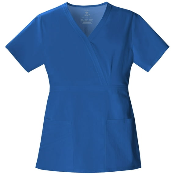 Cherokee Luxe Women's Scrubs Top Mock Wrap 1841
