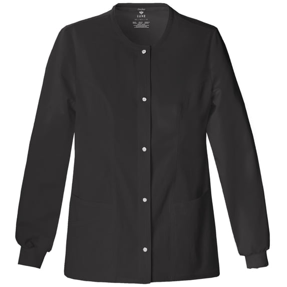 Cherokee Luxe Women's Warm Up Scrubs Jacket Snap Front 1330