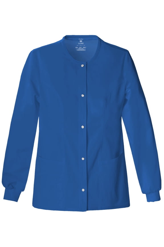 Luxe Women's Warm Up Scrubs Jacket Snap Front 1330