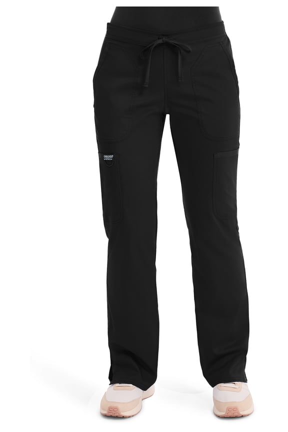 Medical Scrub Pants for Women, Mid Rise Moderate Flare Drawstring Scrub Bottoms - WW120
