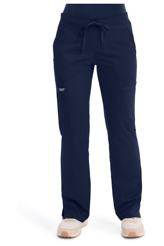 Medical Scrub Pants for Women, Mid Rise Moderate Flare Drawstring Scrub Bottoms - WW120