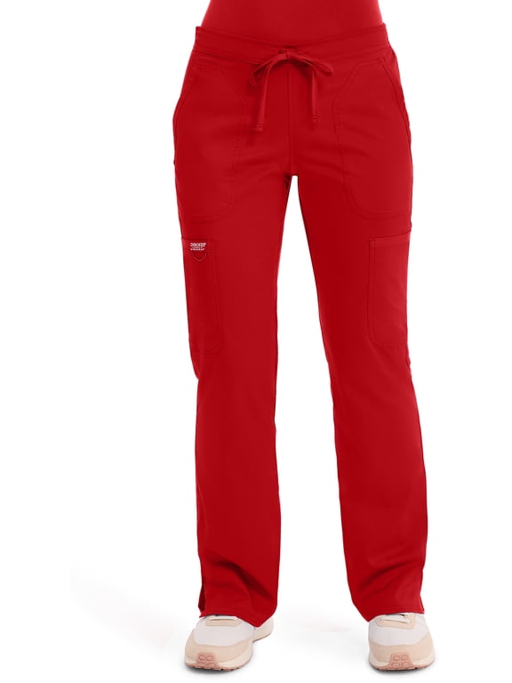 Medical Scrub Pants for Women, Mid Rise Moderate Flare Drawstring Scrub Bottoms - WW120