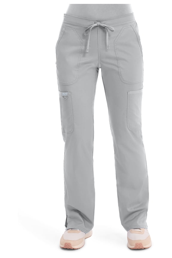 Medical Scrub Pants for Women, Mid Rise Moderate Flare Drawstring Scrub Bottoms - WW120