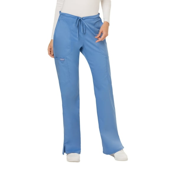 Cherokee Medical Scrub Pants for Women, Mid Rise Moderate Flare Drawstring Scrub Bottoms - WW120