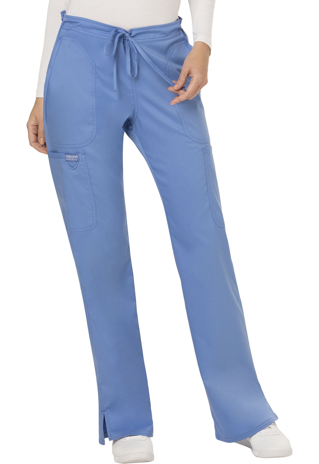 Cherokee Medical Scrub Pants for Women, Mid Rise Moderate Flare