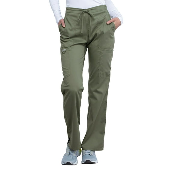 Cherokee Medical Scrub Pants for Women, Mid Rise Moderate Flare Drawstring Scrub Bottoms - WW120