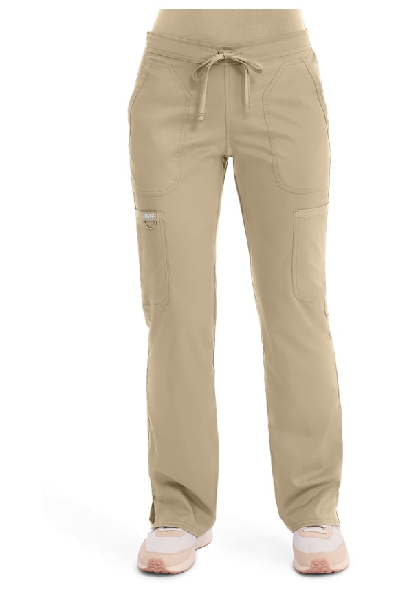 Medical Scrub Pants for Women, Mid Rise Moderate Flare Drawstring Scrub Bottoms - WW120
