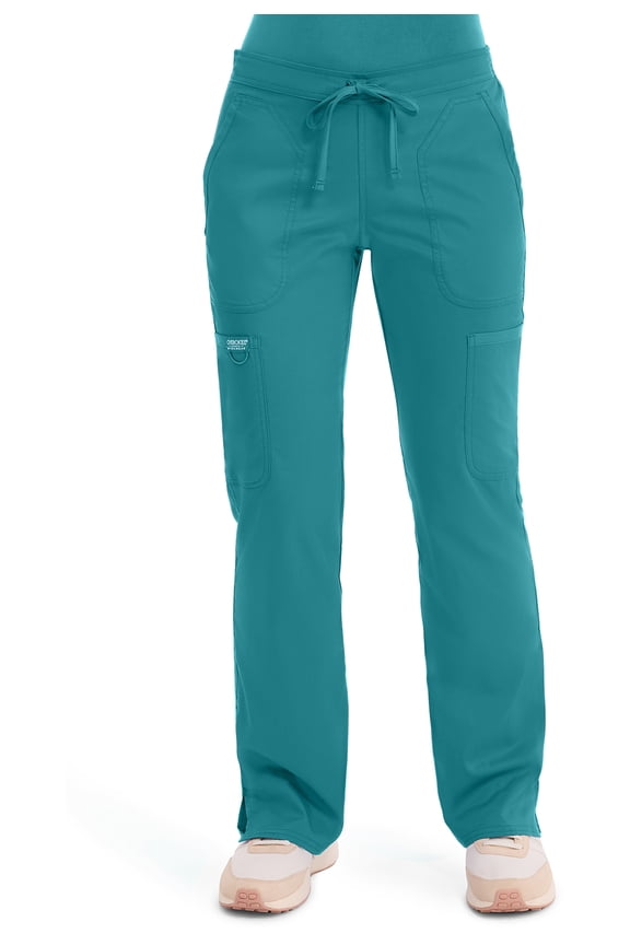 Medical Scrub Pants for Women, Mid Rise Moderate Flare Drawstring Scrub Bottoms - WW120