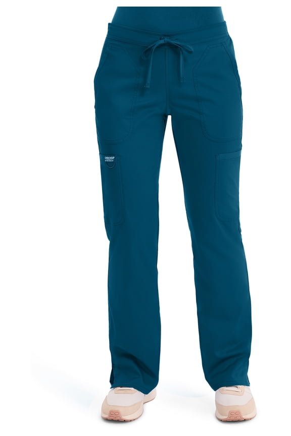 Medical Scrub Pants for Women, Mid Rise Moderate Flare Drawstring Scrub Bottoms - WW120