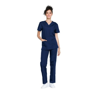 Cherokee Men and Women Scrub Set Modern Fit Top and Drawstring Waist Pant - WW530C