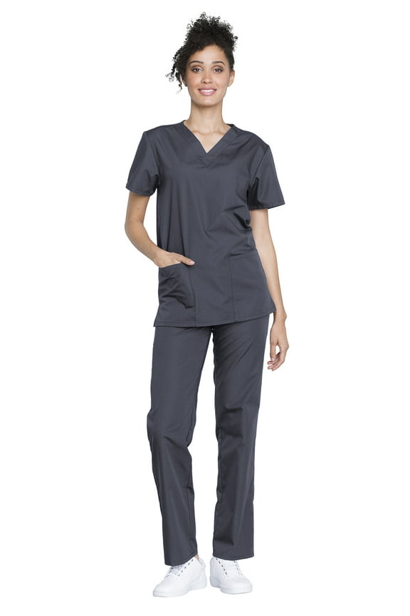 Men and Women Scrub Set Modern Fit Top and Drawstring Waist Pant - WW530C