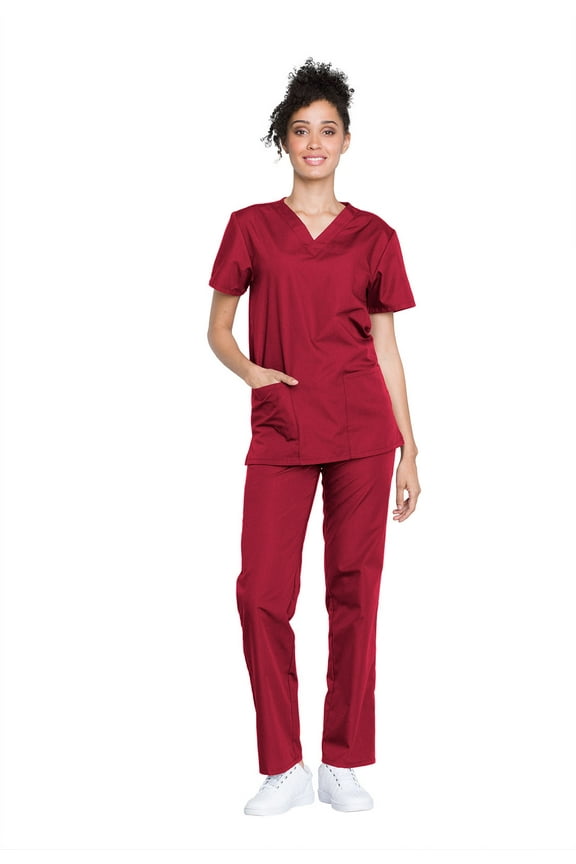 Men and Women Scrub Set Modern Fit Top and Drawstring Waist Pant - WW530C