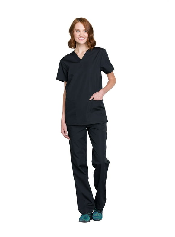 Cherokee Men and Women Scrub Set Modern Fit Top and Drawstring Waist Pant - WW530C