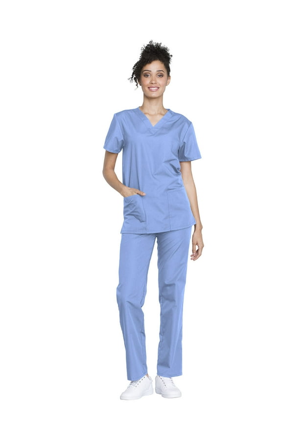 Men and Women Scrub Set Modern Fit Top and Drawstring Waist Pant - WW530C