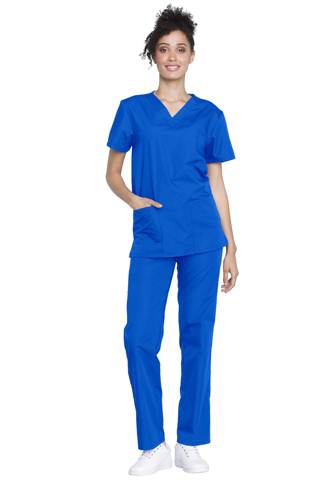 Men and Women Scrub Set Modern Fit Top and Drawstring Waist Pant - WW530C