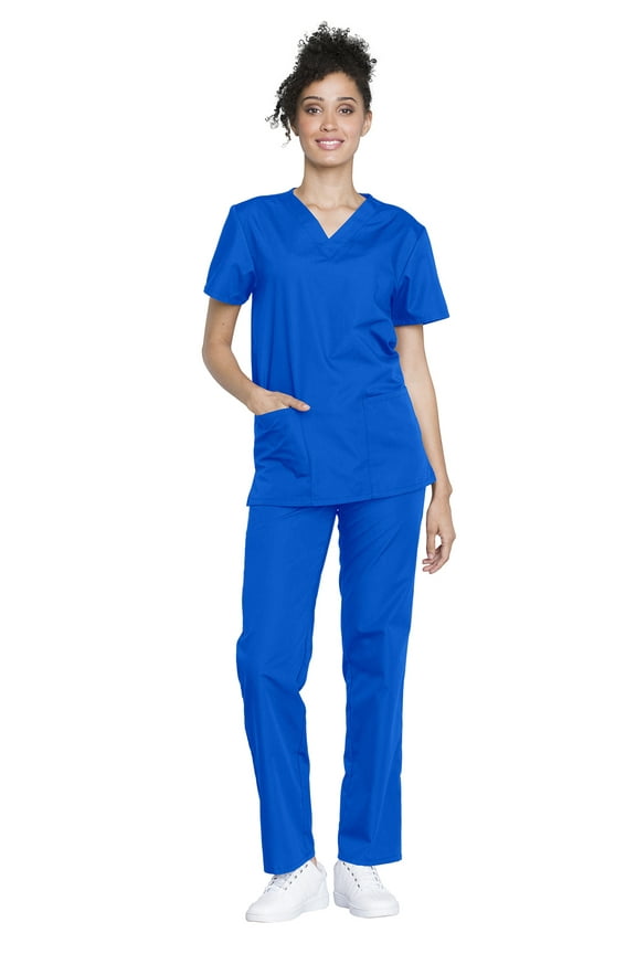 Men and Women Scrub Set Modern Fit Top and Drawstring Waist Pant - WW530C