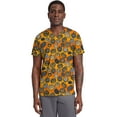 thumbnail image 1 of Cherokee Men and Women V-Neck Printed Top with 4 Pockets & Center Back Length 28" - CK691, S, Happy Pumpkins, 1 of 6
