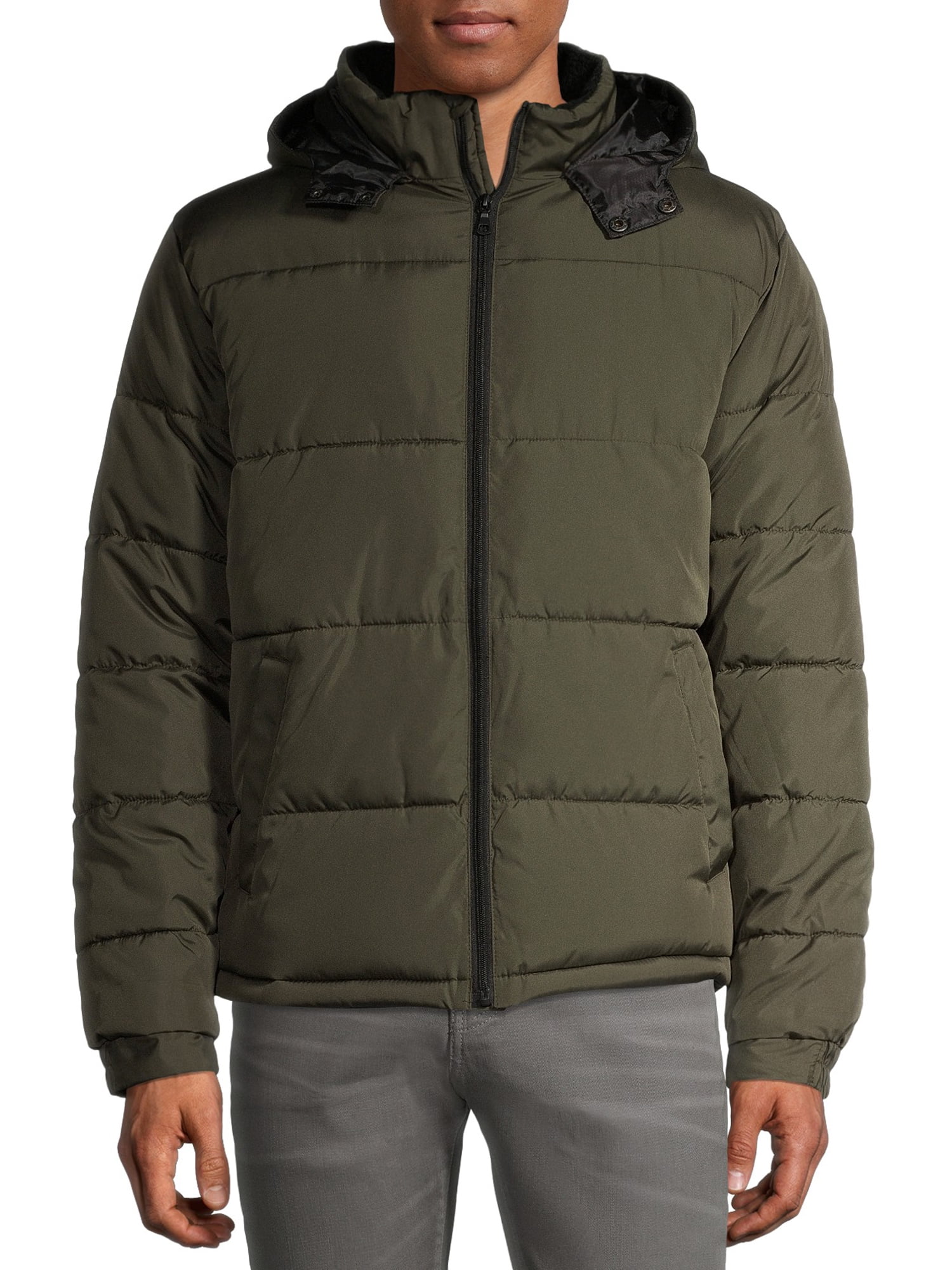 Sherpa collar puffer outlet jacket